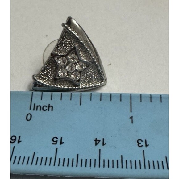 Lot of 2 Pairs of Silver Tone Earrings – Star Studs + Filigree Dangles - Picture 7 of 7